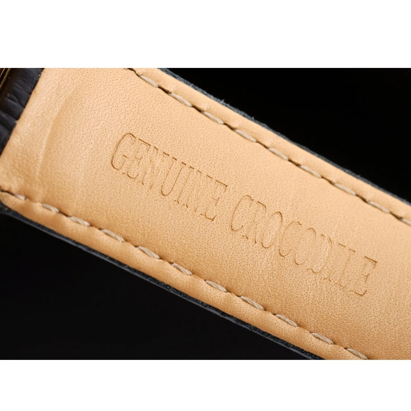 Aaa replica watch Strap Case Rolex Dial Leather Blue Daytona Gold Black 0611
